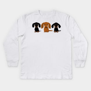 Three Doxies Kids Long Sleeve T-Shirt